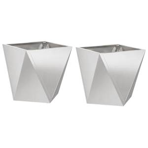 Truhlík 2 pcs Stříbrná 30 x 30 x 30 cm Nerezová ocel - obrázek 2