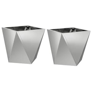 Truhlík 2 pcs Stříbrná 30 x 30 x 30 cm Pozinkovaná ocel - obrázek 2