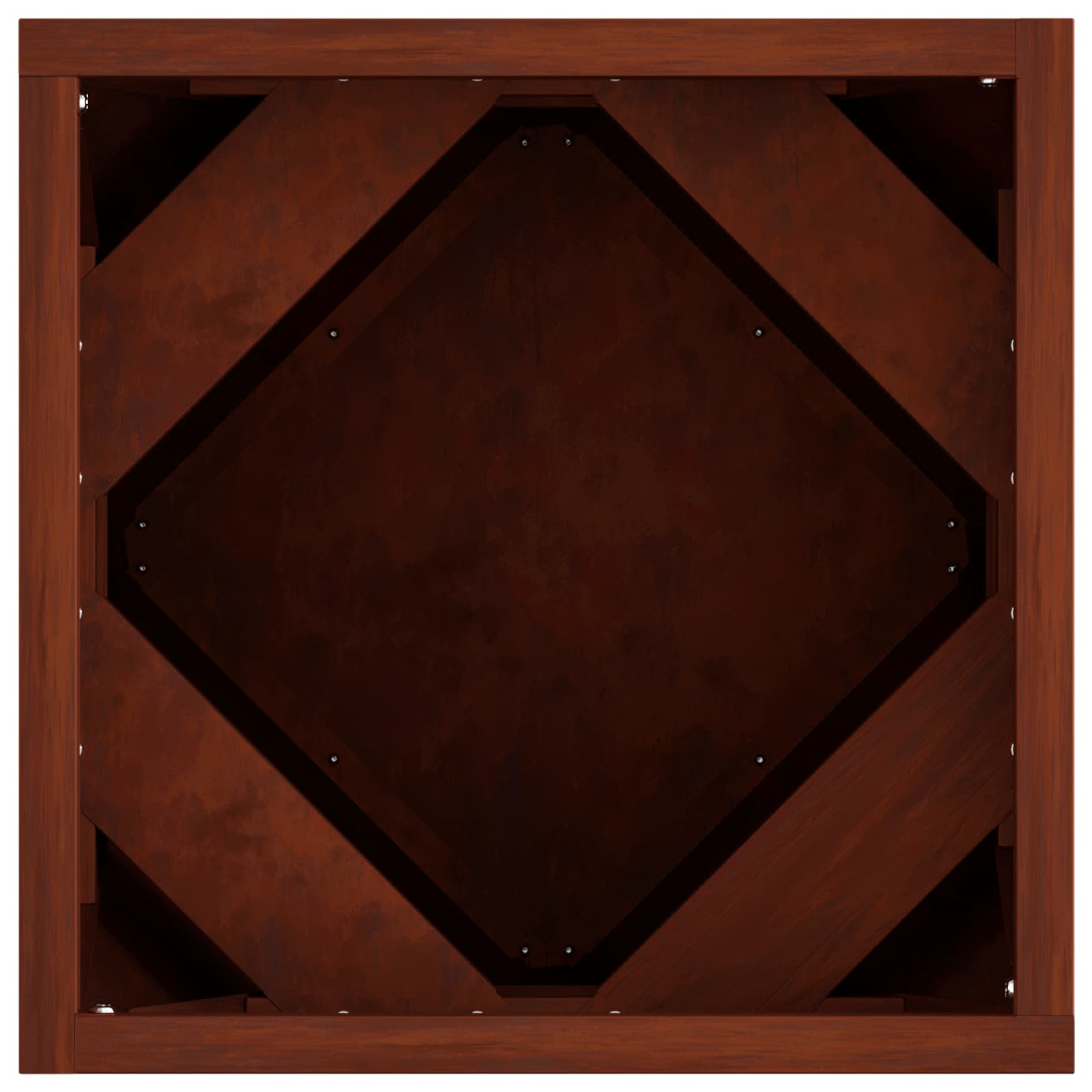 Cvetlično korito Rjav 30 x 30 x 30 cm Vremensko odporno jeklo - slika 5