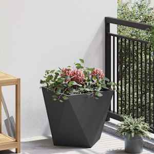 Cvetlično korito Črna 40 x 40 x 40 cm Jeklo