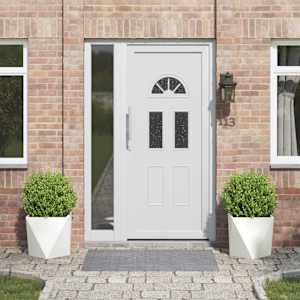 Cvetlično korito 2 pcs Bela 40 x 40 x 40 cm Jeklo