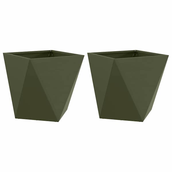 vidaXL Taimekast 2 tk K&uuml;pset roheline 40 x 40 x 40 cm Teras
