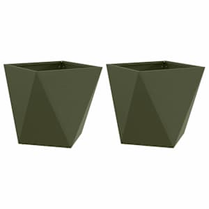 Truhlík 2 pcs Olivově zelená 40 x 40 x 40 cm Ocel - obrázek 2
