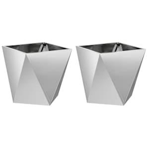 Truhlík 2 pcs Stříbrná 40 x 40 x 40 cm Pozinkovaná ocel - obrázek 2