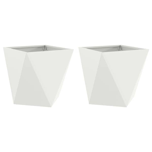 vidaXL Taimekast 2 pcs Valge 50 x 50 x 50 cm Teras