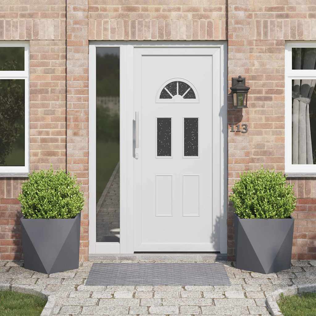 vidaXL Jardinieră 2 pcs Antracit 50 x 50 x 50 cm Oțel