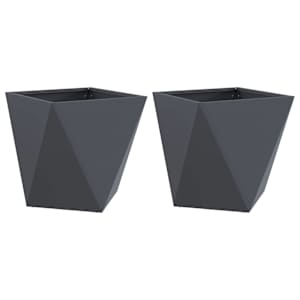 Truhlík 2 pcs Antracit 50 x 50 x 50 cm Ocel - obrázek 2
