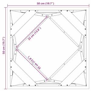 Truhlík 2 pcs Antracit 50 x 50 x 50 cm Ocel - obrázek 12