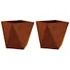 vidaXL Taimekast 2 tk Rooste 50 x 50 x 50 cm terase t&uuml;&uuml;p