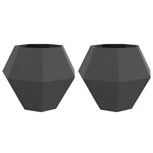 Truhlík 2 pcs Černá 100 x 100 x 80 cm Ocel - obrázek 2