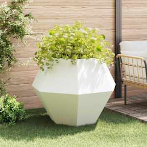 Truhlík 2 pcs Bílá 100 x 100 x 80 cm Ocel - obrázek 4