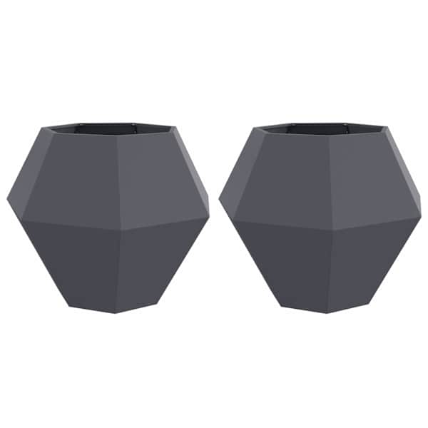 vidaXL Taimekast 2 tk Antratsiit 100 x 100 x 80 cm Teras