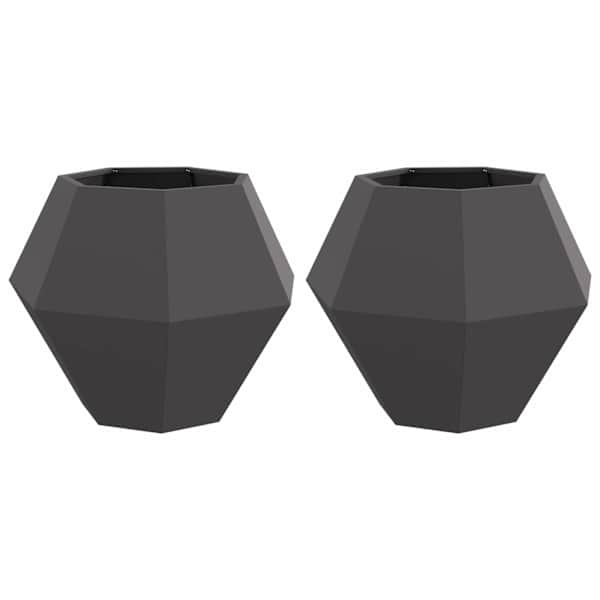 vidaXL Taimekast 2 tk Must 75 x 75 x 60 cm Teras