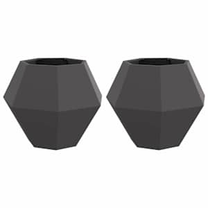 Truhlík 2 pcs Černá 75 x 75 x 60 cm Ocel - obrázek 2