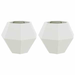 Truhlík 2 pcs Bílá 75 x 75 x 60 cm Ocel - obrázek 2