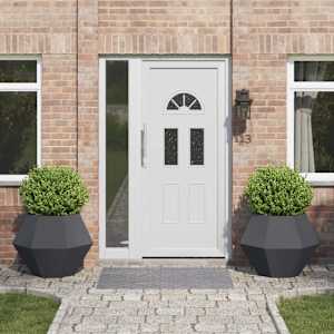 Cvetlično korito 2 pcs Antracit 75 x 75 x 60 cm Jeklo