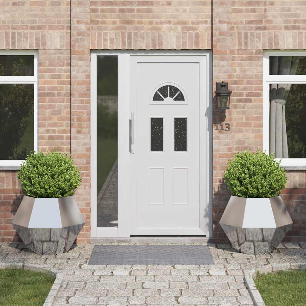 Grădinărit - Jardinieră 2 pcs Argintiu 75 x 75 x 60 cm Oţel inoxidabil