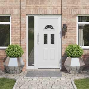 Cvetlično korito 2 pcs srebrna 75 x 75 x 60 cm Nerjaveče jeklo