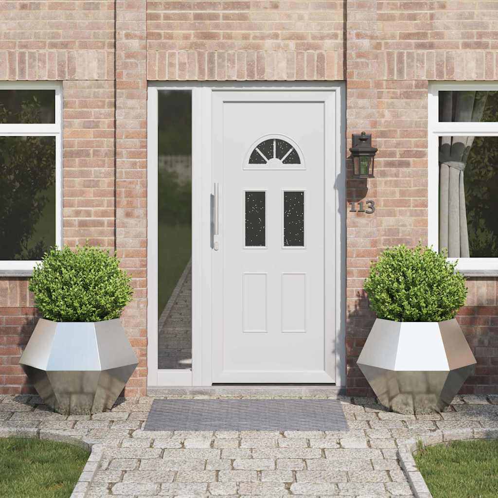 Grădinărit - Jardinieră 2 pcs Argintiu 75 x 75 x 60 cm Oțel Galvanizat