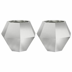 Truhlík 2 pcs Stříbrná 75 x 75 x 60 cm Pozinkovaná ocel - obrázek 2