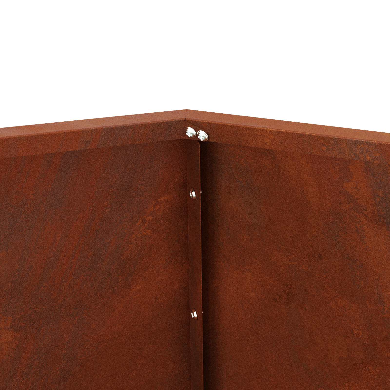 Cvetlično korito Rjav 75 x 75 x 60 cm Vremensko odporno jeklo - slika 6