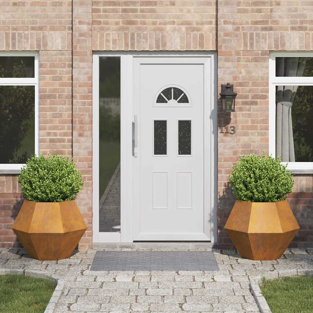 Grădinărit - Jardinieră 2 pcs Ruginit 75 x 75 x 60 cm