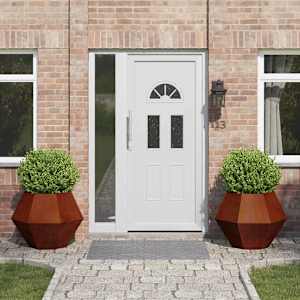 Cvetlično korito 2 pcs Rjav 75 x 75 x 60 cm