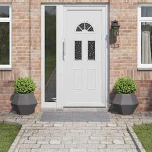 Cvetlično korito 2 pcs Črna 50 x 50 x 40 cm Jeklo