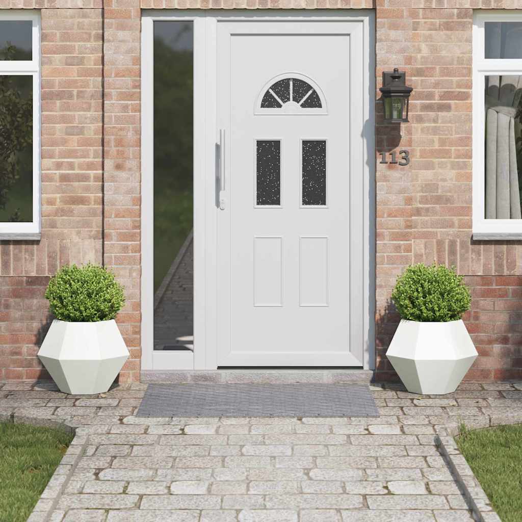 Grădinărit - Jardinieră 2 pcs Alb 50 x 50 x 40 cm Oțel