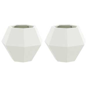 Truhlík 2 pcs Bílá 50 x 50 x 40 cm Ocel - obrázek 2