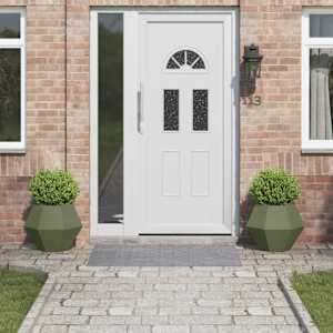 Cvetlično korito 2 pcs Oljčno zelena 50 x 50 x 40 cm Jeklo