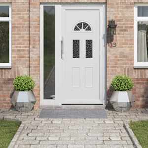 Cvetlično korito 2 pcs srebrna 50 x 50 x 40 cm Cinkana jeklena