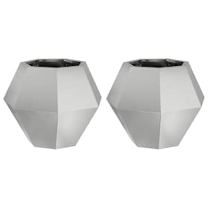 Truhlík 2 pcs Stříbrná 50 x 50 x 40 cm Pozinkovaná ocel - obrázek 2
