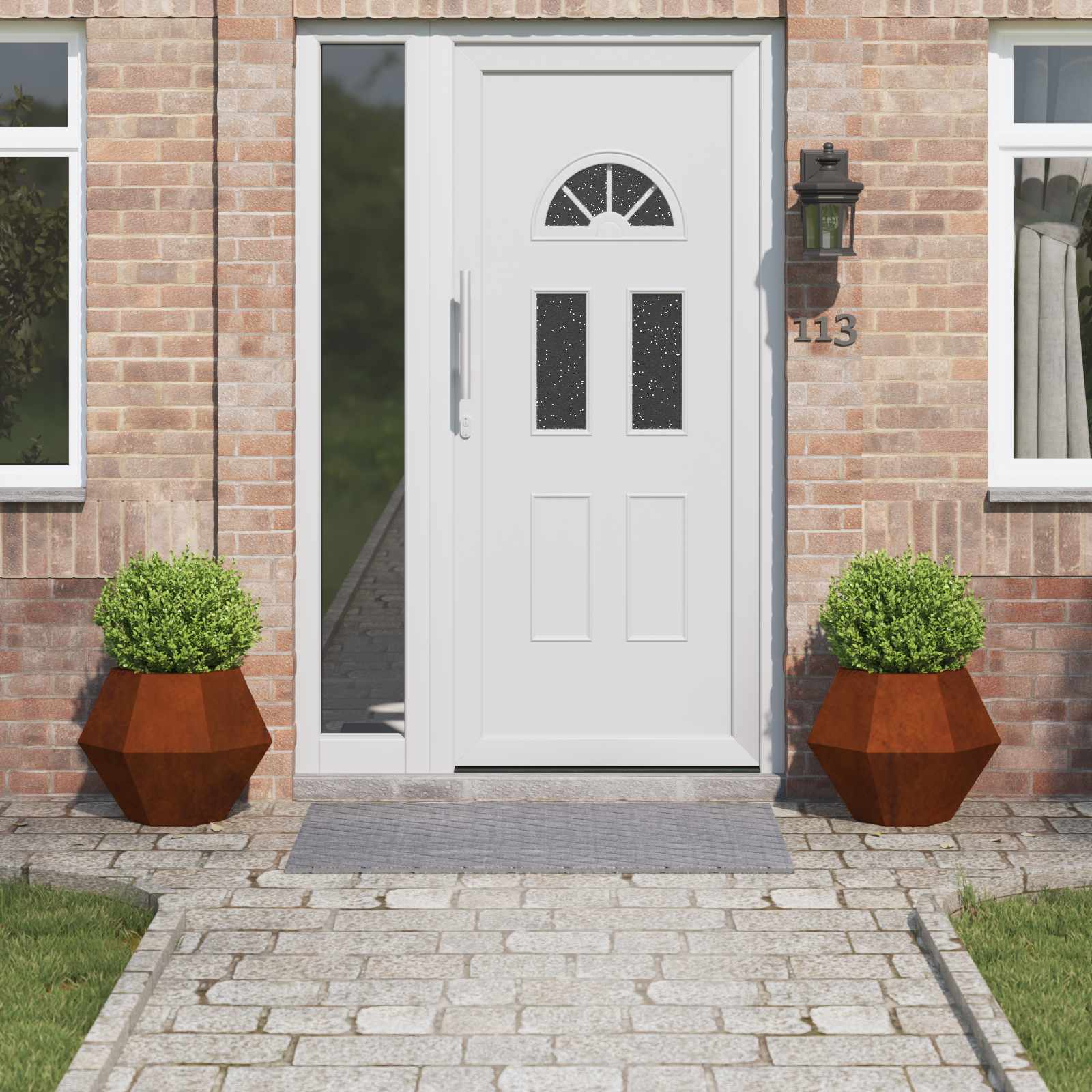 Cvetlično korito 2 pcs Rjav 50 x 50 x 40 cm