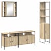 vidaXL Vannitoa m&ouml;&ouml;bleset 4 tk Sonoma tamm 33 x 33 x 185,5 cm