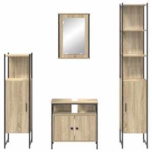 Sada koupelnového nábytku 4 pcs Sonoma dub kompozitní dřevo - obrázek 9