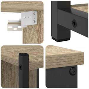 Sada koupelnového nábytku 4 pcs Sonoma dub kompozitní dřevo - obrázek 10