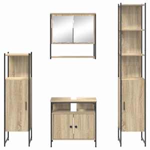 Sada koupelnového nábytku 4 pcs Sonoma dub kompozitní dřevo - obrázek 9