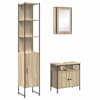 vidaXL Vannitoa m&ouml;&ouml;bleset 3 tk Sonoma tamm 33 x 33 x 185,5 cm