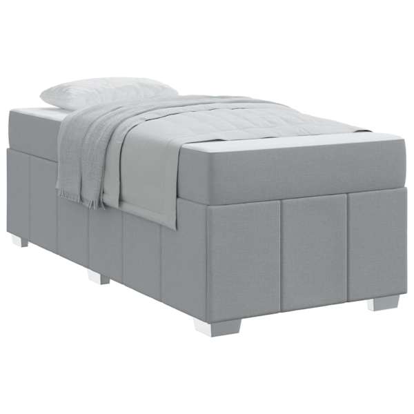vidaXL Voodi raam madratsiga Helehall 80 x 200 cm kangas
