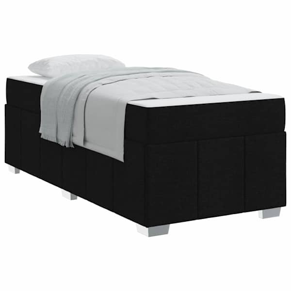 vidaXL Voodi raam madratsiga Must 80 x 200 cm kangas