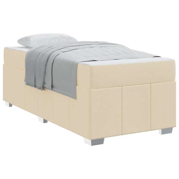 vidaXL Voodi raam madratsiga cream 80 x 200 cm kangas