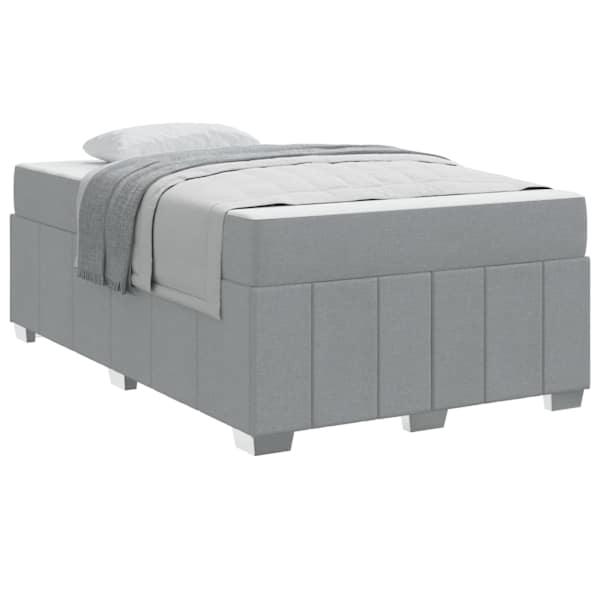 vidaXL Voodi raam madratsiga Helehall 120 x 200 cm kangas