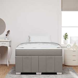 Rám postele s matrací Taupe 120 x 200 cm textil - obrázek 3