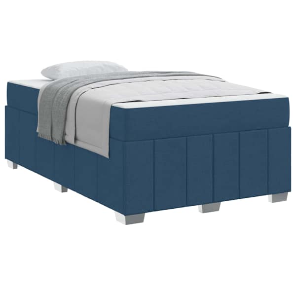 vidaXL Voodi raam madratsiga Sinine 120 x 200 cm kangas