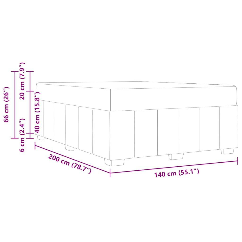 Konstrukcija postelje z vzmetnico Taupe 140 x 200 cm blago - slika 13