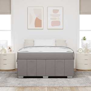 Rám postele s matrací Taupe 160 x 200 cm textil - obrázek 3