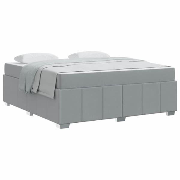 vidaXL Voodi raam madratsiga Helehall 180 x 200 cm kangas
