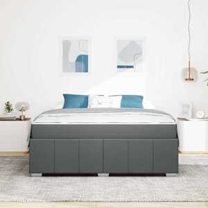 Rám postele s matrací Tmavě šedá 180 x 200 cm textil - obrázek 3
