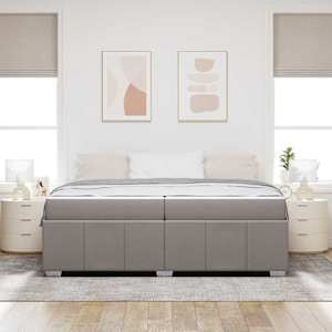 Rám postele s matrací Taupe 200 x 200 cm textil - obrázek 3
